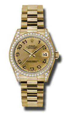Rolex Datejust 178158CCAP 18kt Gold Diamond Set Automatic Watch