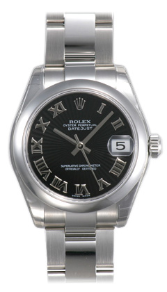 Clone Rolex Datejust 178240BKSBRO Automatic Jet Black Watch - 28mm, Stainless Steel