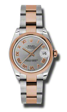 Swiss-Ideated Rolex Datejust 41mm Automatic Rose Gold Charm with Date Display Watch