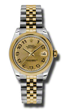 Rolex Datejust 41mm Swiss Clone Gold & Steel Champagne Dial Automatic Watch