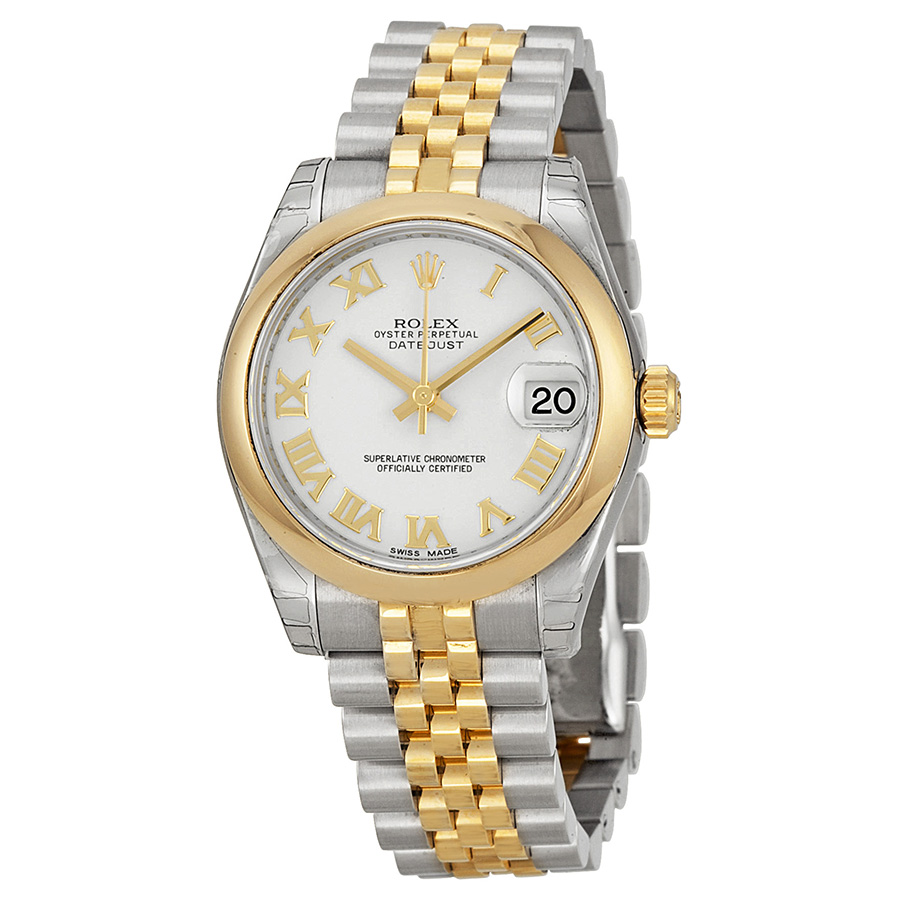 Rolex Datejust 41mm White Gold Dial Automatic Ladies Watch Clone