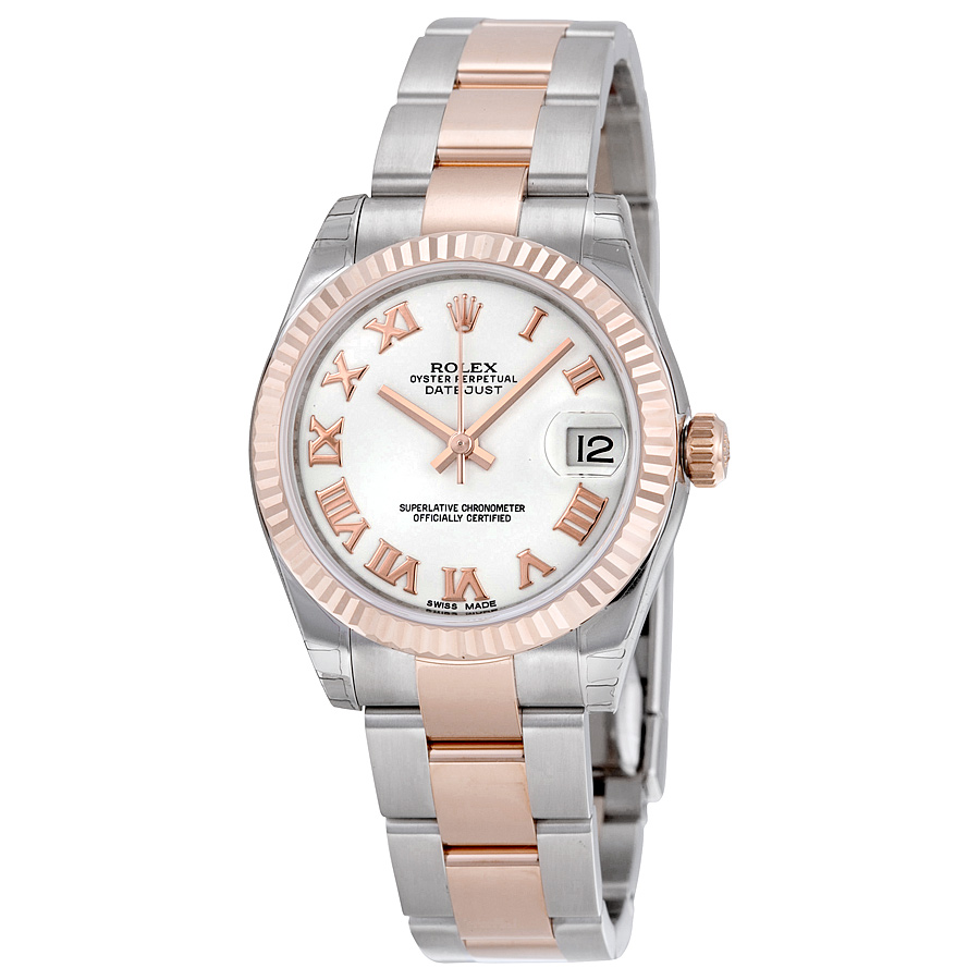 Stainless Steel Rolex Datejust 178271WRO Clone with Gold Accents & Blue Dial Watch