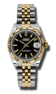 Classy Rolex Datejust 178273BKSJ Imitation 36mm Gold-Plated Case Automatic Silver Dial Watch