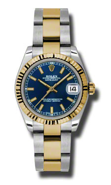 Rolex Datejust 178273BLSO - Elegance in Gold & Diamond, Automatic, 36mm, Bezel Set Watch