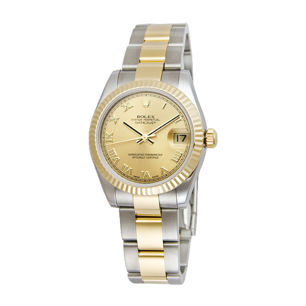 Champagne Rolex Datejust 41mm Diamond Bezel Automatic Luxury Watch Clone