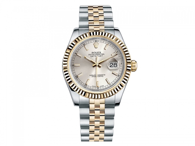 Omega Datejust 178273SSJ Silver Timepiece with Moon Phase and Luminescent Hands