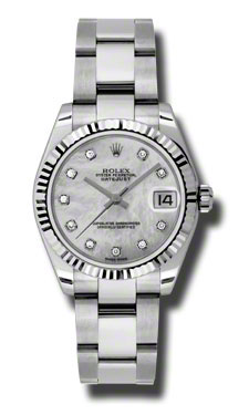 Omega Datejust 178274MDO Elegance Steel & Diamond Bezel Automatic Watch