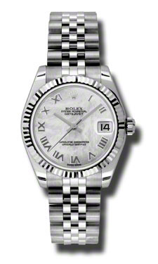 Omega Datejust 178274MRJ Swiss Clone, Stainless Steel, Automatic, Jet Black Face, 30m Water Resistant Watch