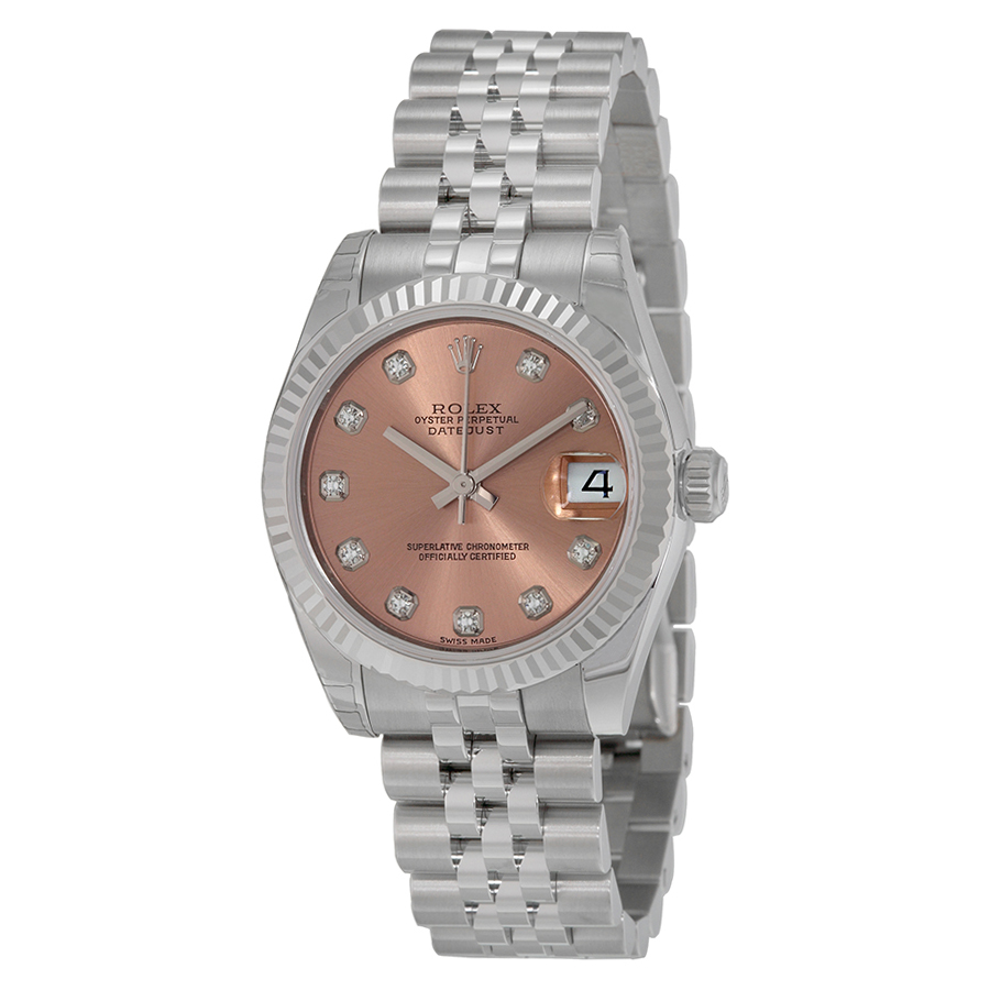 Vintage Charm Rolex Datejust Pink Gold Dial Lady's Watch - Swiss Clone