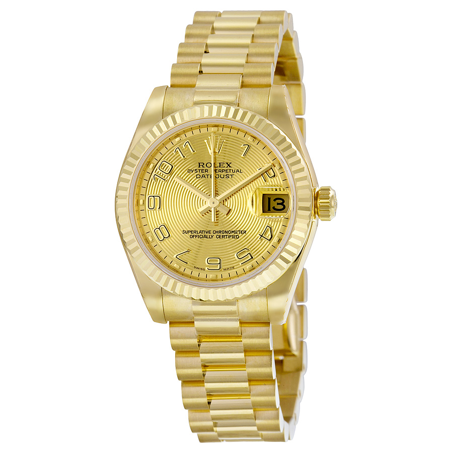 Omega Datejust 178278CCAP Clone: Elegant 28mm Gold-Plated Watch with Date Display