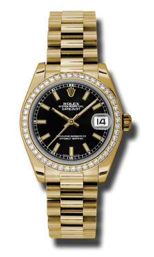 Rolex Datejust Black Pearl Steel Automatic 36mm Homage Watch