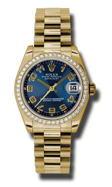 Rolex Datejust 178288BLCAP Swiss Imitation Timepiece with Diamond Bezels
