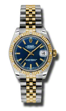 Blue Diver's Dream Rolex Datejust 41mm Automatic Steel Bracelet Watch