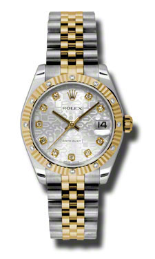 Rolex Datejust 178313SJDJ Glamour Gold Chronograph Watch