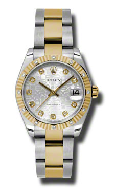 Rolex Datejust 178313SJDO Imitation 36mm Gold & Steel Dual Time Display Watch