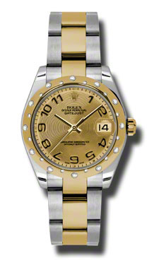 Omega Datejust 41mm Clone Automatic Black Face Gold-Steel Bezel Watch