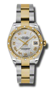 Stunning Rolex Datejust 178343MRO Gold-Plated Steel & 18K Gold Fusion Automatic Watch