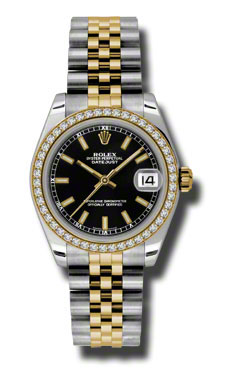 Rolex Datejust 178383BKSJ Black Dial Timeless Elegance Replica Watch