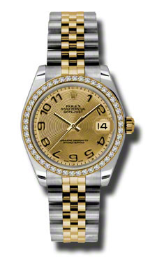 Rolex Datejust 41mm Gold & Diamond Bezel Automatic Pink Gold Dial Watch