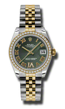 Classic Rolex Datejust 41mm Automatic Gold & Diamond Bezel Watch - Timeless Charm