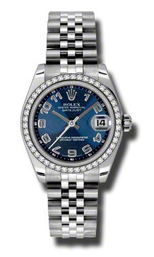 Rolex Datejust 178384BLCAJ Blue Sphere Dial Automatic Timepiece
