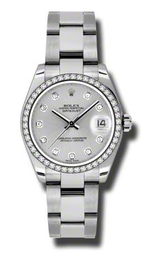 Rolex Datejust 41mm Classic Gold Bezel Automatic Watch