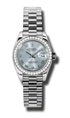 Rolex Datejust 179136IBLRP Swiss Clone 36mm Gold & Steel Bezel Automatic Diamond Dial Watch