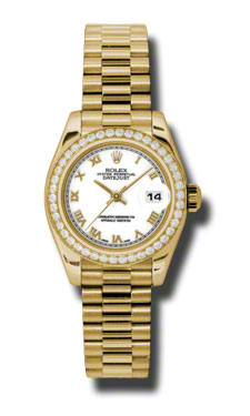 Swiss-Engineered Rolex Datejust 179138WRP Imitation 36mm Gold & Diamond Automatic Watch