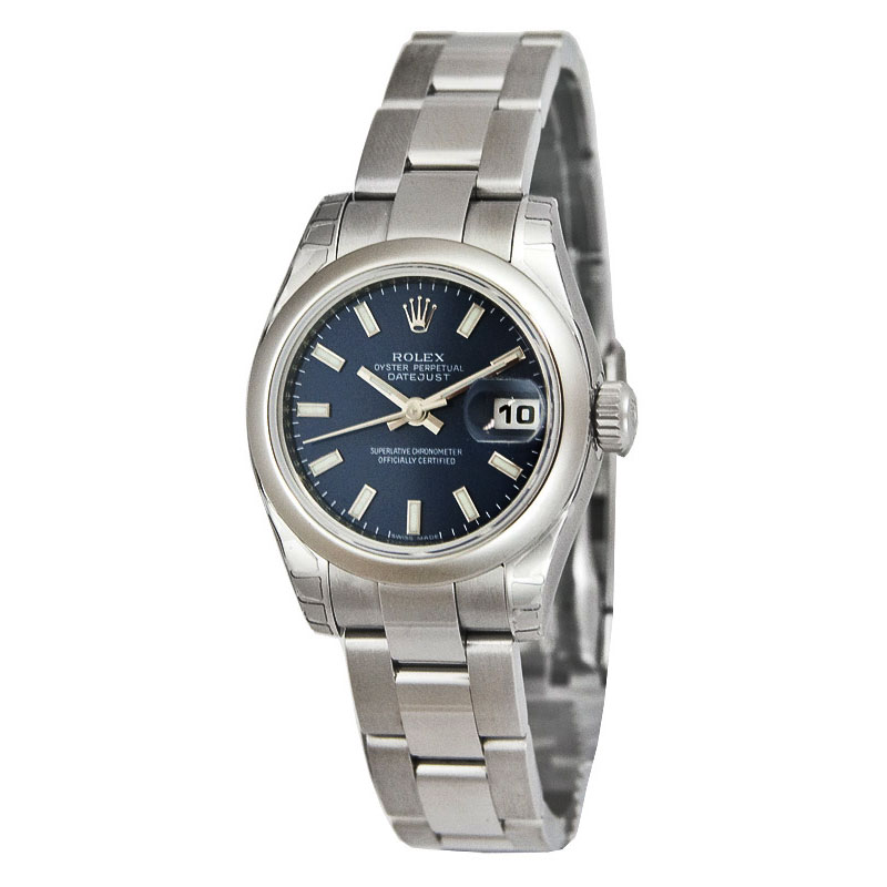 Stylish Rolex Datejust Blue Sapphire Steel Automatic Lady's Watch
