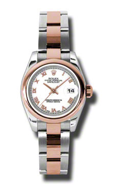 Classic Rolex Datejust 179161WRO Clone in Stainless Steel, Automatic, Black Dial, 31mm, Water-Resistant Watch