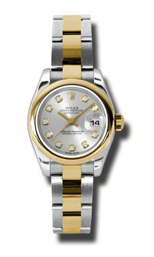 Rolex Datejust 179163SDO Classic Gold & Diamond Bezel Automatic Timepiece