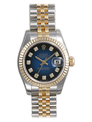 Rolex Datejust Blue & Black Diamond bezel Automatic 40mm High-End Watch