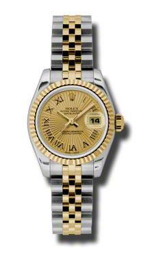 Rolex Datejust 179173CSBRJ Imitation Swiss Automatic Gold-Plated Dial 36mm Lady's Watch