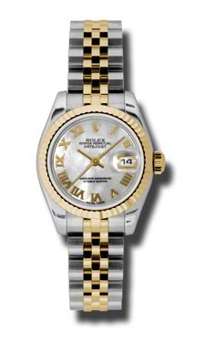 Vintage-Inspired Rolex Datejust 179173MRJ Automatic Gold Dial Timepiece