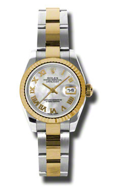 Stunning Rolex Datejust 179173MRO Mix Metal - 36mm Gold-Plated Case, Black Dial, Automatic Movement