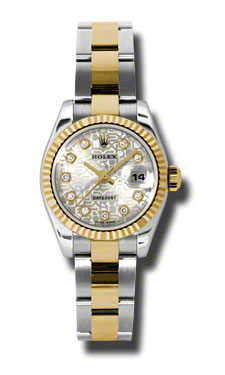 Swiss-Engineered Rolex Datejust 179173SJDO Imitation Gold & Diamond bezel Automatic Watch