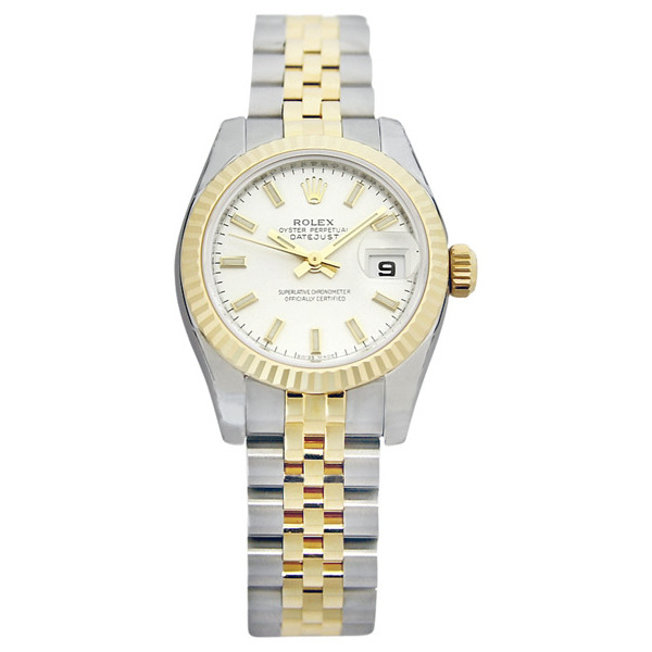 Stylish Rolex Datejust 179173SSJ - Gold-Plated Ladies Watch with Elegant Diamond Accents