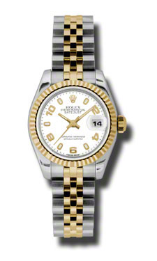 Rolex Datejust 179173WASJ Steel Automatic Black Dial Classic Lady's Watch