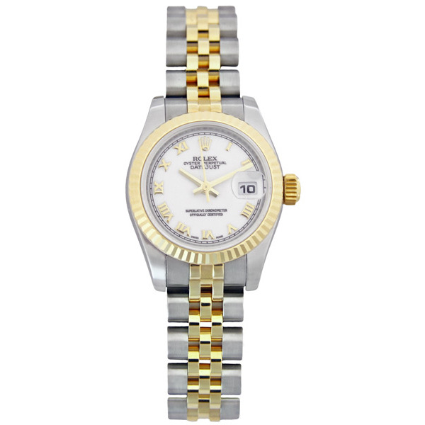 Stainless Steel Rolex Datejust 179173WRJ Imitation with Automatic Swiss Movement and Silver Dial