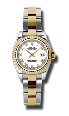 Rolex Datejust 179173WRO Gold-Tone Mixed Metal Automatic Diver Watch