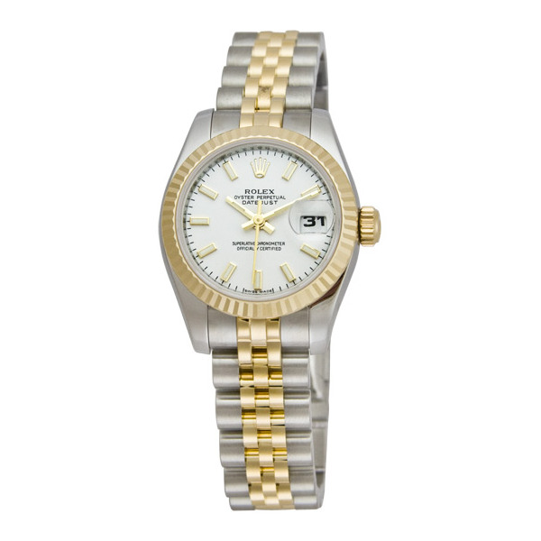 Pre-Owned Rolex Datejust 179173WSJ - Elegant White Gold Case Automatic ladies Watch