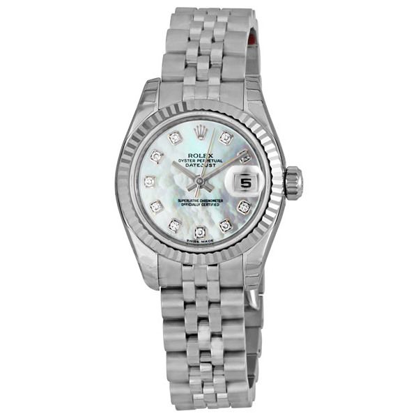 Rolex Datejust 36mm Steel & White Gold Silver Dial Replica Watch