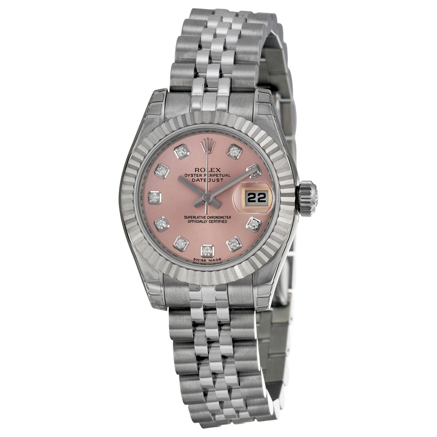 Rolex Datejust 179174 Imitation 10 Diamond Pink Face Luxury Watch