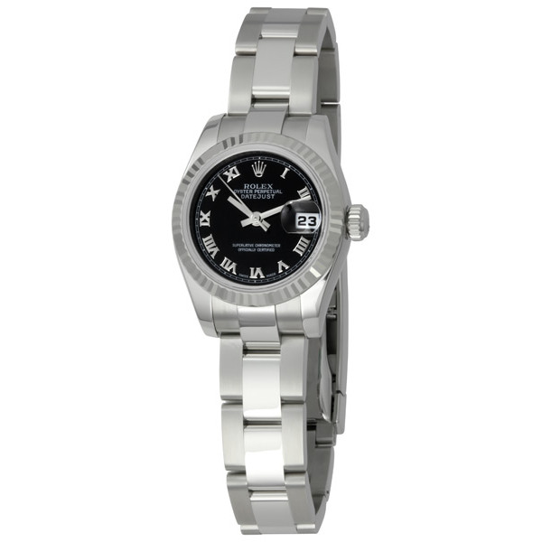 Stainless Steel Rolex Datejust Clone, Automatic, Black Dial, 31mm, Water Resistant