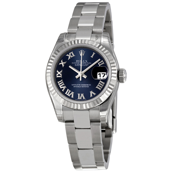 Rolex Datejust 179174BLRO Lady's Gatsby-Inspired Gold & Diamond Dial Watch