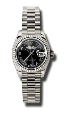 White Gold Rolex Datejust 179179BKRP Imitation Automatic 36mm Pearl Bezel Watch