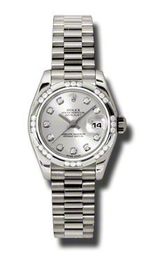 Rolex Datejust 179369SDP Imitation White Gold Ladies Watch with Swiss Movement