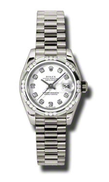 Rolex Datejust 36mm White Gold Automatic Dazzling Snow Dial Watch