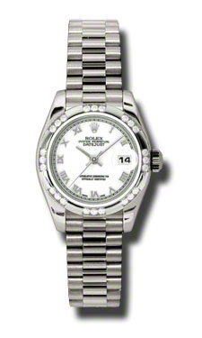 Rolex Datejust 179369WRP White Gold Charm Diamond Bezel Automatic Watch