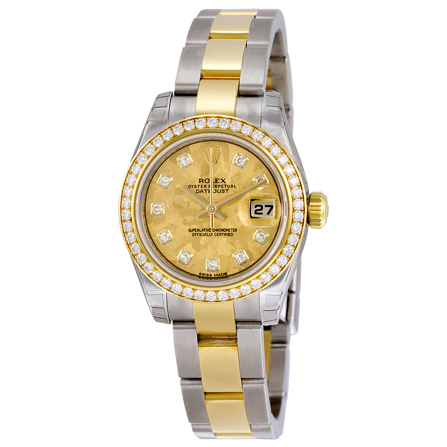 Classic Rolex Datejust 36mm Imitation in Yellow Gold - Swiss Automatic - Radiant Diamond Bezel